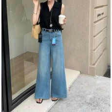 批发DADA欧洲站2026年夏季新款时尚高腰宽松阔腿牛仔裤女百搭显瘦显高