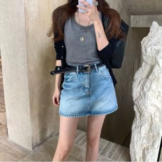 批发XPG欧洲站<b class='q'>夏</b>季新款显瘦A字牛仔短裙半身裙女高腰时尚潮流气质百搭