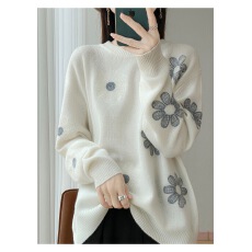 批发2025<b class='q'>新款</b>女圆领套头毛衣宽松慵懒风针织<b class='q'>打底衫</b>上衣