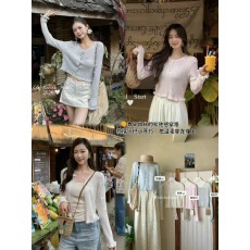 批发GS.GOOD START-感春夏法式温柔甜美蝴蝶结<b class='q'>短款</b>防晒针织开衫