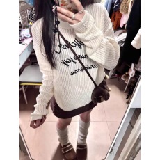 批发白色字母镂空<b class='q'>针织</b><b class='q'>罩衫</b>女2026春夏新款宽松长袖防晒衫潮