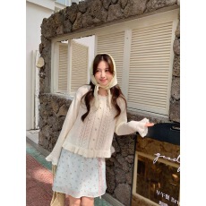 批发<b class='q'>镂空</b>花边针织<b class='q'>开衫</b>甜美温柔文艺风简约百搭多巴胺毛针织衫