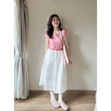 批发夏季盐系韩剧女主梨形身材穿搭轻熟气质纯欲<b class='q'>高级</b>感上衣