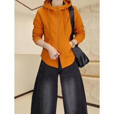 批发大码女装休闲连帽卫衣开衫<b class='q'>外套</b>2025秋季新款胖mm<b class='q'>显瘦</b>外穿长袖上衣