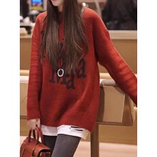 批发<b class='q'>中长款</b>灰色毛衣女款秋冬2025新款大码胖MM宽松洋气独特针织上衣