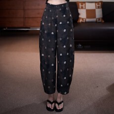 批发高级感<b class='q'>九分</b>气球裤女2026新款夏季薄款大码胖MM遮胯显瘦宽松休闲裤
