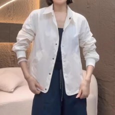批发高级感<b class='q'>气质</b>翻领夹克外套女早秋2026新款大码胖MM韩系宽松显瘦上衣