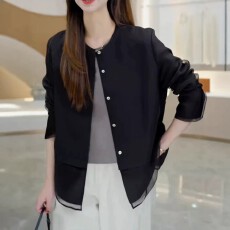 批发高级感时尚气质休闲<b class='q'>开衫</b>外套女秋季大码胖MM洋气宽松百搭长袖上衣