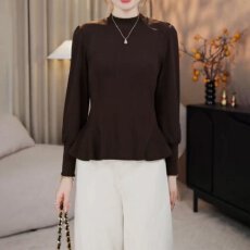 批发半高领时髦小众独特打底衫女秋季内搭<b class='q'>大码</b>胖MM高级感收腰遮肚上衣