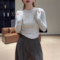 批发欧货高端长袖打底衫女2026新款秋季<b class='q'>大码</b>胖MM显瘦修身内搭T恤上衣
