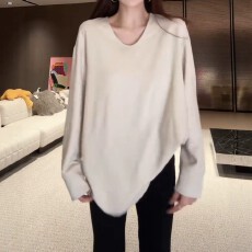 批发中长款德绒内搭打底衫女2026秋季新款<b class='q'>大码</b>胖MM宽松慵懒风百搭上衣