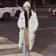 批发官图# 冬季新款长款小个子超好看今年流行爆款中羽绒棉服款