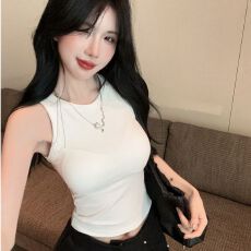 批发镂空美背蕾丝吊带背心女性感辣妹穿搭无袖打底露脐上衣外穿