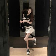 批发法式翻领条纹针织背心女夏季小香风修身显瘦气质减龄洋气马甲上衣