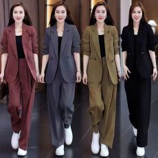 批发轻奢高级感西装<b class='q'>套装</b><b class='q'>女</b>春秋2026新款<b class='q'>职业</b>气质垂感阔腿裤西<b class='q'>服</b>两件套