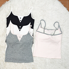 批发夏季新款女网红细肩带方领一体杯磨毛螺纹吊带显瘦百搭<b class='q'>背心</b><b class='q'>打底</b>衫