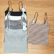 批发美式假两件吊带背心女外穿夏季泰式小众甜辣妹抹胸带胸垫休闲内衣