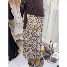 批发法式御姐轻熟风高级感半身裙2026<b class='q'>春</b>季新款时尚百搭豹纹长裙子女