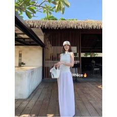 批发Xzichic【】极简针织背心女26春夏新款<b class='q'>棉麻</b>无袖坎肩<b class='q'>上衣</b>