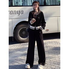 批发短款卫衣运动套装女春季时尚显瘦宽松<b class='q'>韩版</b>学生休闲两件套跑步服