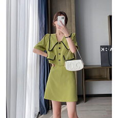 批发大码女装<b class='q'>夏季</b>新款小香风西装减龄时尚两件套套裙潮