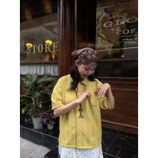 批发[原版刺绣款，适合品质店/实价] 提花条纹短袖衬衫宽松衬衣男女