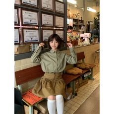 批发【原版1:1，适用直播品质店】甜美减龄圆角翻领波点<b class='q'>衬衫</b>女士<b class='q'>衬衣</b>