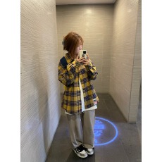 批发原版做工，适合品质店/实价/酒红色刺绣格子<b class='q'>衬衫</b>黄色格纹<b class='q'>衬衣</b>