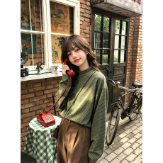 批发适合品质店铺/德绒保暖休闲百搭条纹打底衫内搭立领<b class='q'>长袖</b><b class='q'>T</b><b class='q'>恤</b>