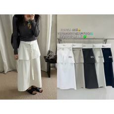 批发实拍 2026年夏简约纯色假两件半身<b class='q'>裙</b>(配可拆卸屁帘,腰绳)