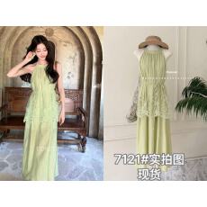 批发实拍 田园清新浪漫度假风<b class='q'>假两件</b><b class='q'>连衣裙</b>