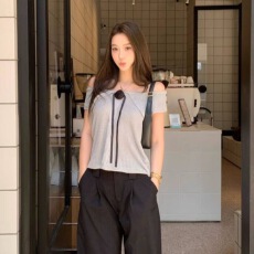 批发已到货法式<b class='q'>一字肩</b>立体玫瑰花无袖针织衫夏季修身显瘦气质百搭<b class='q'>上衣</b>