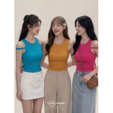 批发已到货 纯欲性感吊带背心女夏设计小心机辣妹修身显瘦<b class='q'>上衣</b><b class='q'>无袖</b>