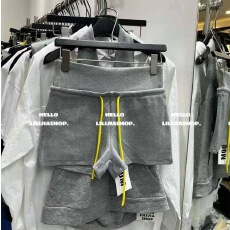 批发已到货 韩版夏季<b class='q'>新款</b>美式撞色抽绳高腰休闲热裤短裤女