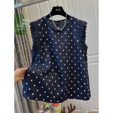 批发已到货 时尚设计波点木耳蕾丝边小飞袖<b class='q'>衬衫</b>女新款<b class='q'>夏季</b>上衣女