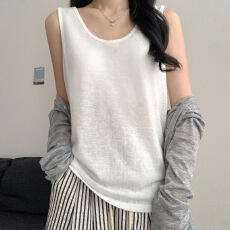 批发已到货 夏季外穿遮副乳松弛感<b class='q'>老头</b><b class='q'>衫</b>坎肩内搭打底无袖衣女