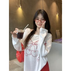 批发<b class='q'>白色</b>薄款蕾丝<b class='q'>长袖</b>防晒罩衫女宽松慵懒空调衫<b class='q'>t</b><b class='q'>恤</b>上衣