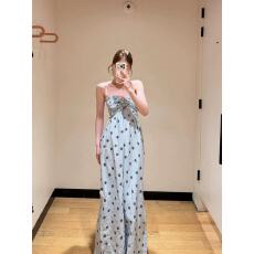 批发波点抹胸<b class='q'>连衣裙</b>高腰显瘦2026年新款设计感礼服裙