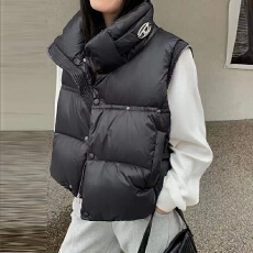 批发新款韩版修身上衣高领棉服马甲外套