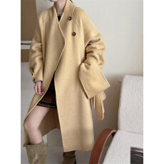 批发真羊毛！2025年秋冬新款韩版时尚双面羊毛大衣女宽松休闲百搭外套