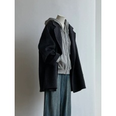 批发黑色<b class='q'>西装</b>双面羊毛大衣女2025年新款小个子毛呢子外套