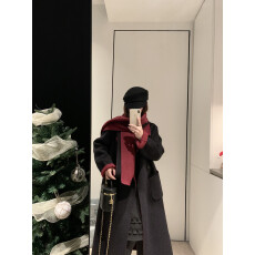 批发两面穿长款羊毛2025<b class='q'>新款</b>女冬长款高级感毛呢西装外套