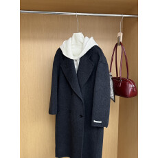 批发2025冬新韩版宽松显瘦双面羊毛大衣<b class='q'>女</b>羊毛呢外套潮