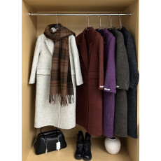 批发2025冬新韩版宽松显瘦双面羊毛大衣<b class='q'>女</b>羊毛呢外套潮