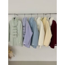 批发真羊毛！25冬季新款韩版百搭真狐狸毛围脖双面羊毛外套