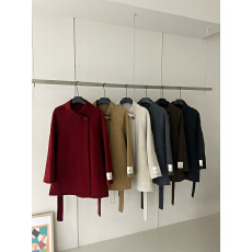 批发真羊毛！圣诞红色羊毛大衣女2025冬季新款双面呢气质减龄毛呢外套