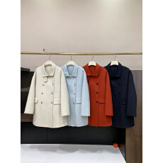 批发25年新款减龄小个子<b class='q'>中长款</b>双面羊毛呢大衣外套女