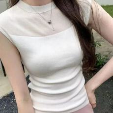 批发轻熟风<b class='q'>T</b><b class='q'>恤</b>女夏外穿内搭设计感小众气质百搭修身显瘦背心上衣ins潮