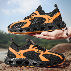 批发2025男士<b class='q'>夏</b>季百搭低帮潮流百搭款网面鞋户外休闲舒适透气款懒人鞋