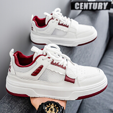 批发新款系带魔术贴<b class='q'>夏季</b>透气网面小白鞋运动休闲男款潮流百搭网面鞋